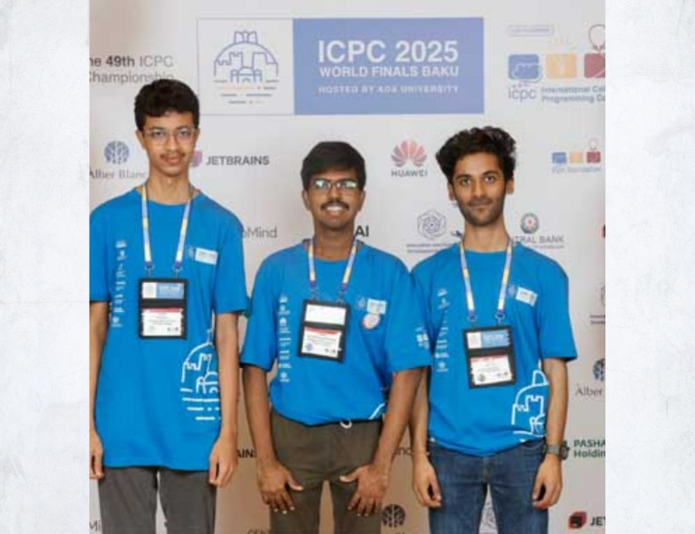 Hyderabad_Mail's tweet image. IIIT Hyderabad’s coding team impressed at the ICPC 2025 World Finals in Baku. The trio ranked 11th in the Huawei Challenge and solved six problems in the main contest. #ICPC2025 #IIITHyderabad #CodingCompetition