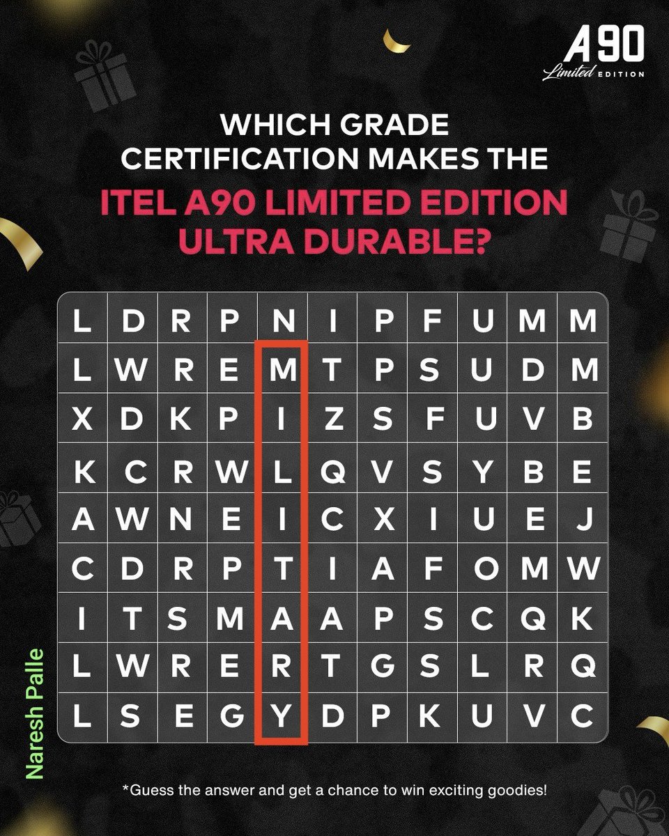 NareshPalle9's tweet image. Thank you for the opportunity @itel_india 🙏 

It is a MIL-STD-810H military-grade certification. 

Wish to win 🤞 

Tag
@Eminent_007 
@sambit_93 
@pcpanda83 
@santoshgodage 
@DivineS1319 
@VibraniumGopal 

#a90 #contest #commentnow #Goodies 
@itel_india