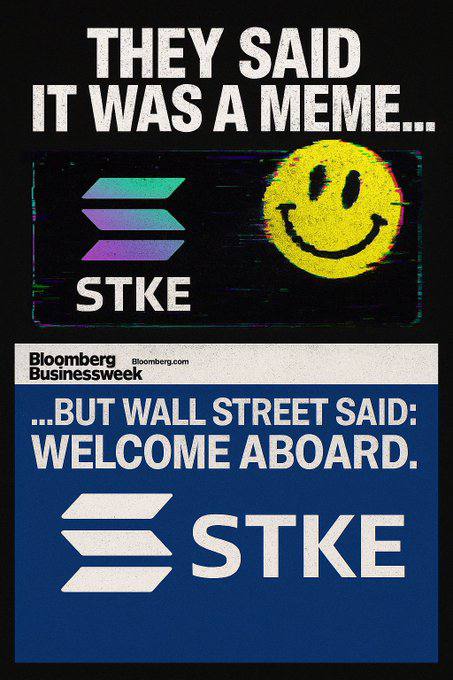 Day 2 on NASDAQ

$STKE journey has only begun. It is the beginnings on Solana 💯