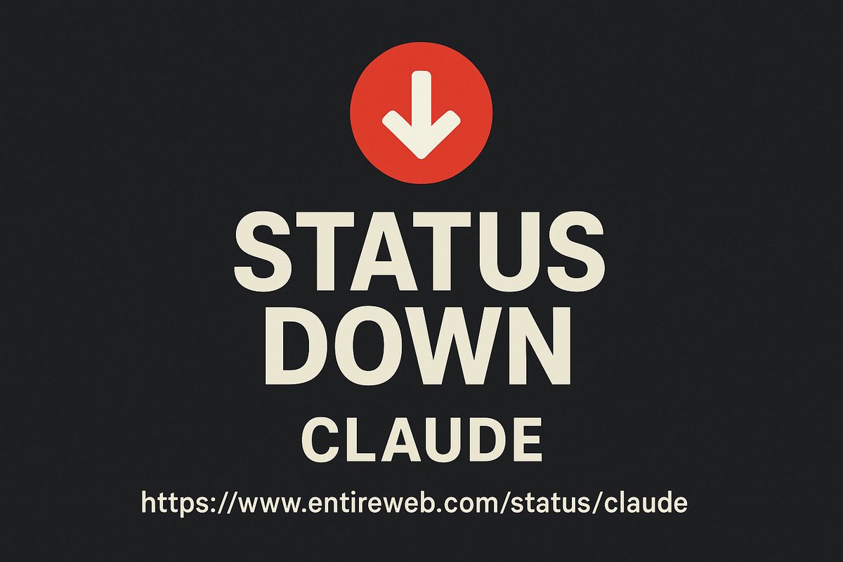 entireweb's tweet image. 🌍⚠️ Claude is experiencing global issues!
Users worldwide are reporting problems, from login failures to unresponsive chats. If you can’t access Claude, you’re not alone.
🔍 Track the situation here: entireweb.com/status/claude
#claude #ClaudeDown #ClaudeStatus #ClaudeError