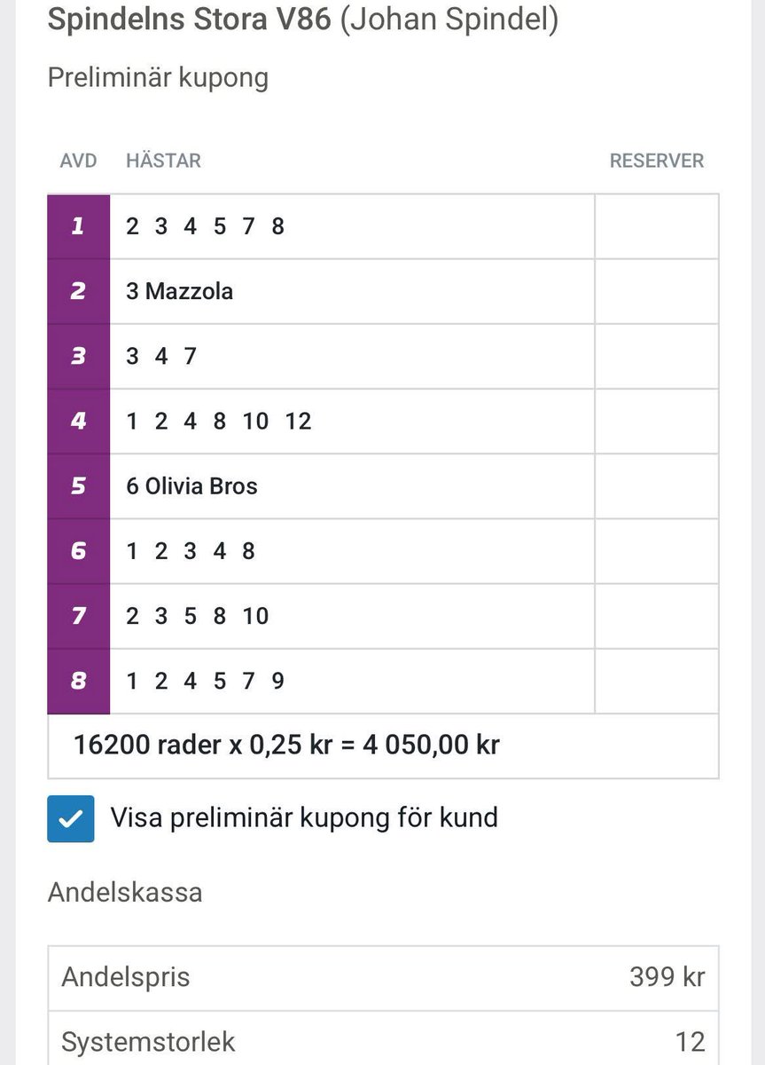 atg.se/spelhornansura…

🟣 Äntligen onsdag  igen!– V86-xpress med sina 2 banor där Umåker i norr  delar  omgången med huvudstadsbanan Solvalla !

Vi laddar vi upp för en spännande omgång där starten går  kl20:30– missa inte!

Det är upplagt för fina lopp och vi går för 8 rätt