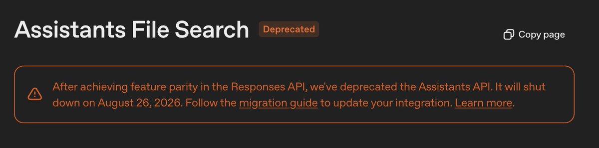 Built a shiny new feature on OpenAI’s API. By the time we released, it was deprecated. JavaScript vibes.