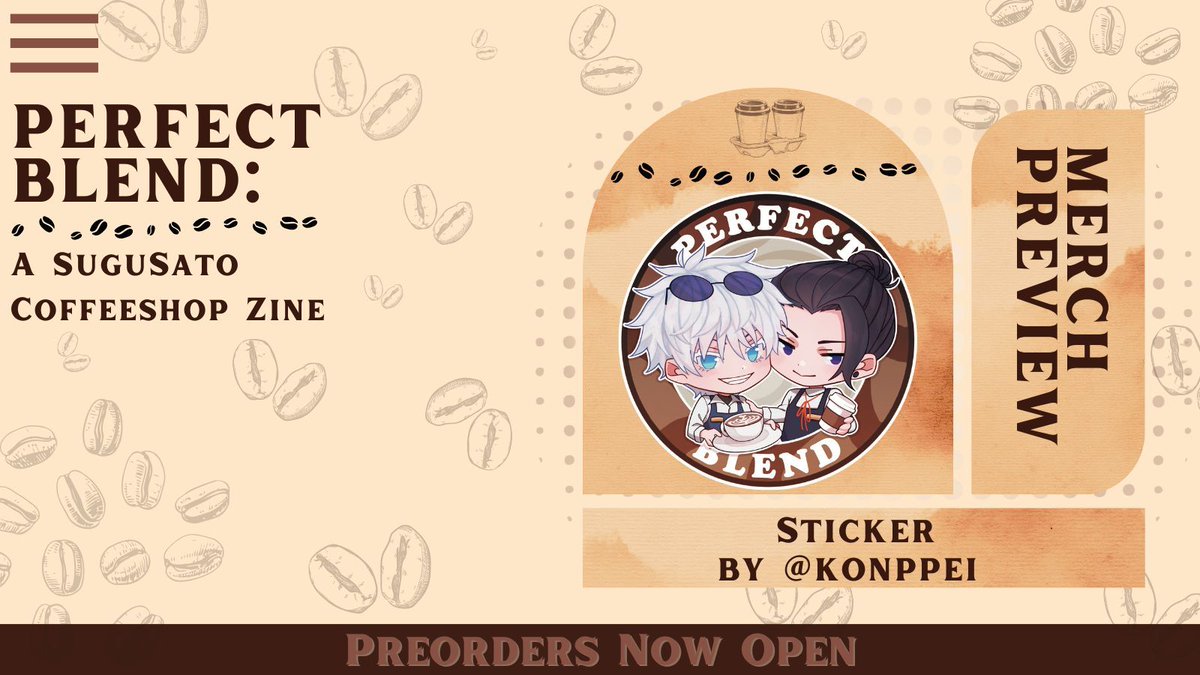 🤎 𝗖𝗢𝗡𝗧𝗥𝗜𝗕𝗨𝗧𝗢𝗥 𝗣𝗥𝗘𝗩𝗜𝗘𝗪 🤎

Geto &amp; Gojo are the perfect blend in this adorable sticker 🥰 

𝙙𝙞𝙚-𝙘𝙪𝙩 𝙨𝙩𝙞𝙘𝙠𝙚𝙧 𝙗𝙮 𝙢𝙚𝙧𝙘𝙝 𝙖𝙧𝙩𝙞𝙨𝙩 <a href="/konppei/">Kon✨zine jail</a>

 #gego #sgst #sugusato #夏五