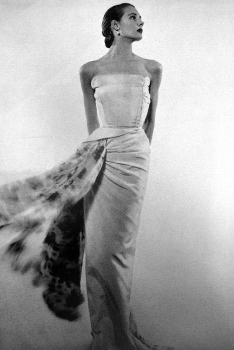 sachin and babi light blue dress Vintage 1940s Black Silk Taffeta Strapless Ribbon Gala Gown by Lauren Owen  of Texas main image 0