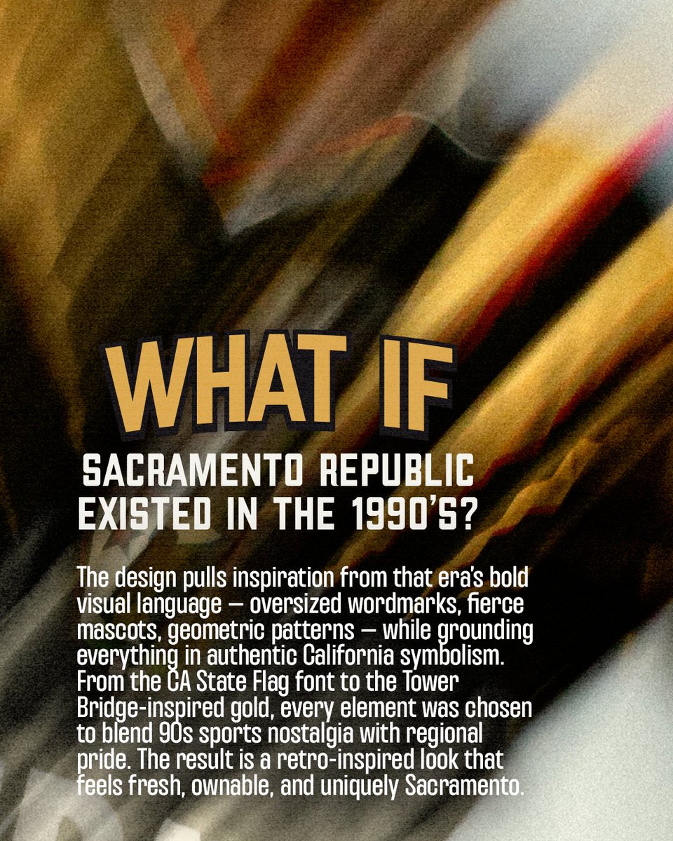 SacRepublicFC's tweet image. The Attack Kit is here ⚡️  

What if Republic FC had been running the West since ‘90s? That’s the question behind our new SRFC x Authmade x Hummel kit and collection. 

A bold reimagining of what Sacramento soccer could’ve looked like in the 90s.  This isn't a history lesson.…