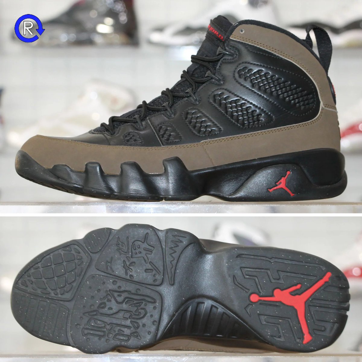 RefreshPGH's tweet image. Size 9&apos;Olive&apos; Air Jordan 9 (2012) / $200 / Available now in-store and online at RefreshPGH.com. Open Monday-Saturday 12-6PM. 5450 Penn Ave. PGH PA 15206.