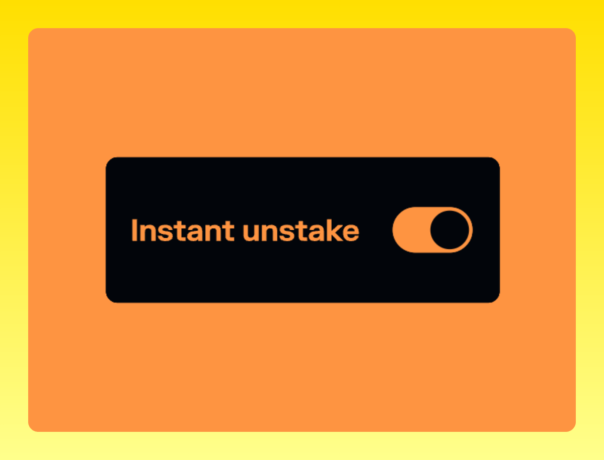 Notice $SOL is pumping, right?!

If you do want to take profits, instant unstake is always an option in the Solflare wallet. 🧡