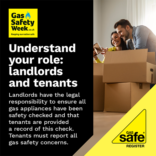 DandG_Support's tweet photo. Landlords and tenants both have roles to play in gas safety. 

Landlords must ensure annual checks are arranged with a Gas Safe engineer and that a copy of the gas safety record is provided. 

Tenants must report gas safety concerns.

 Visit: https://t.co/RhKYPu828O

#GSW25 https://t.co/1DHZ7FNb7A