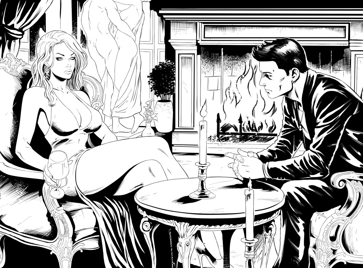 haakanaydin's tweet photo. A panel from Blood Countess – Crimson Silence :)
#zenescope #workingprogress #comic #ComicArt #comics #art https://t.co/z3bfMH5klq