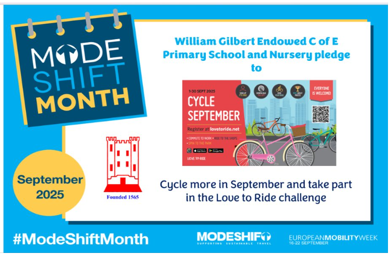 WGES2022's tweet photo. September is Mode Shift Month and we are excited to be taking part! We are encouraging all children to cycle more in September and take part in the Love to Ride Challenge. #ModeShiftMonth @modeshift @activetraveleng https://t.co/AojDyJ5ebC