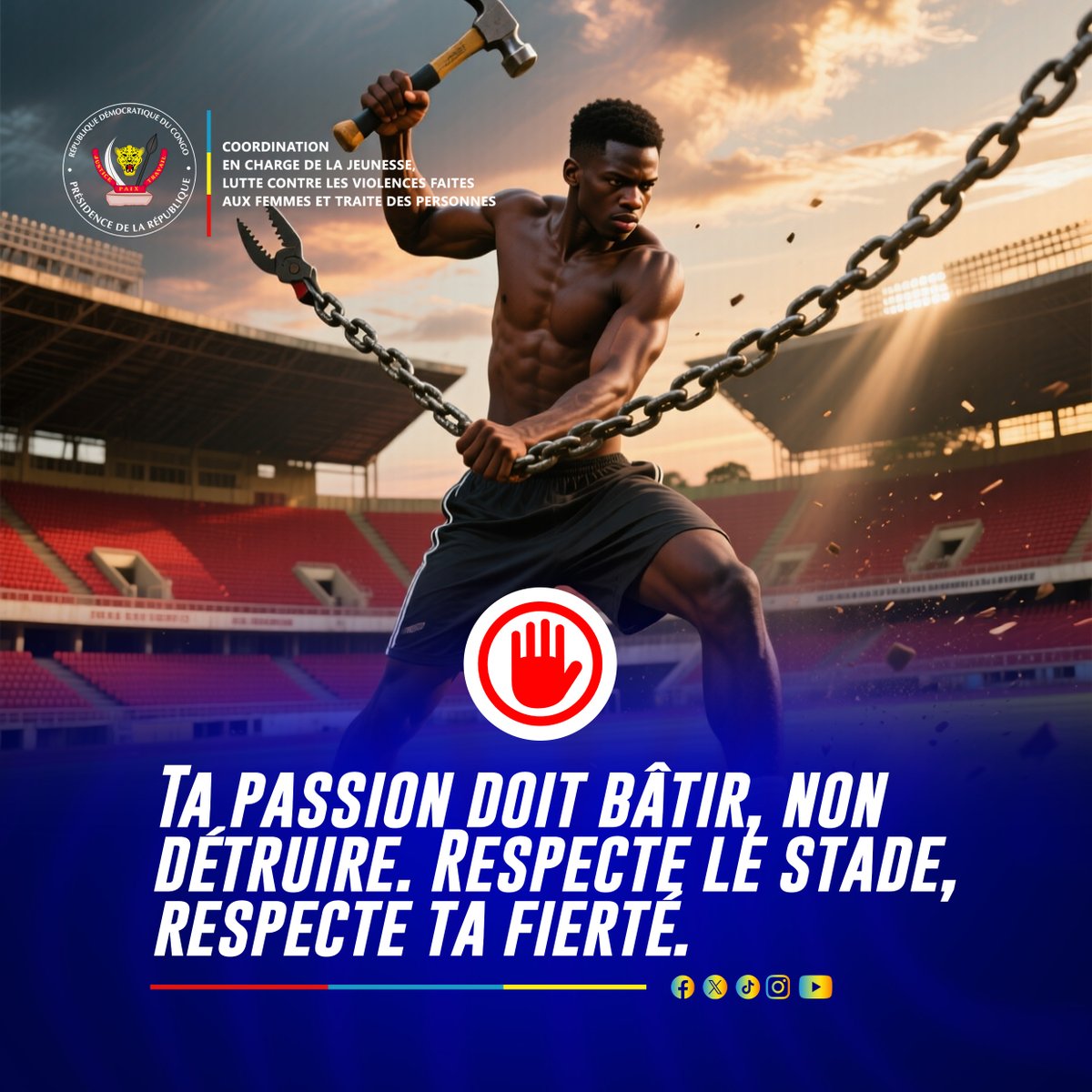 Aux jeunes qui ont cassé les chaises au stade hier :
Le football est fait pour rassembler, pas désunir. Respecter les infrastructures, c’est respecter tout un public, vos pairs, et les efforts investis pour offrir des espaces de joie et de partage.