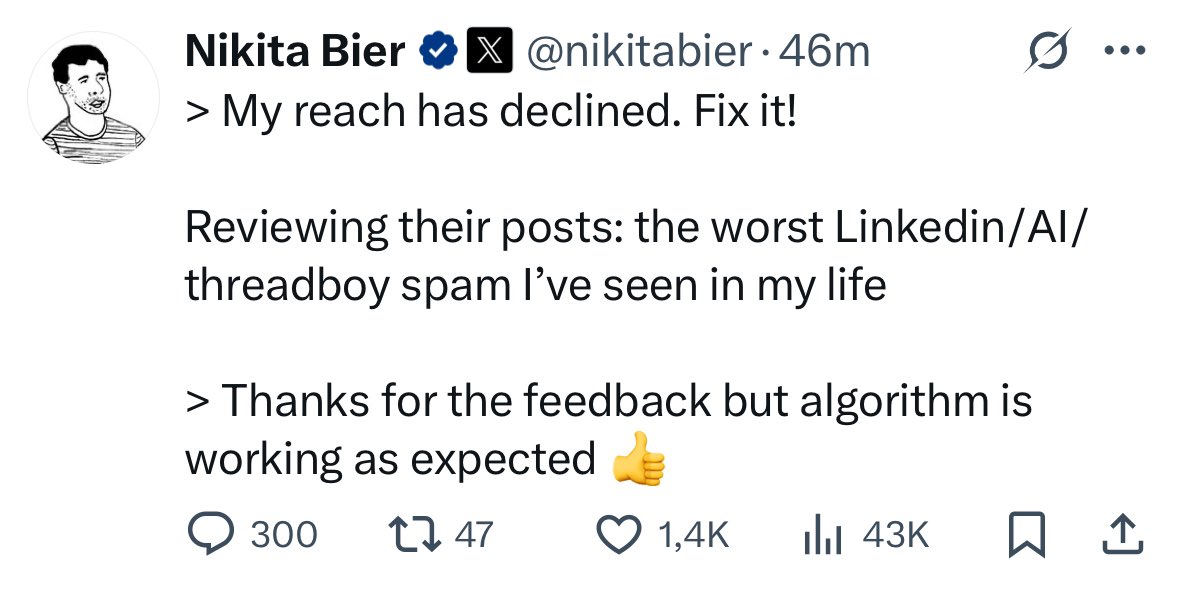 You should try posting better content!