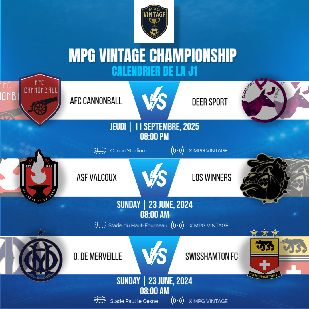 MPGVintage's tweet photo. Présentation de 3 affiches de demain soir pour le compte de la 1ère journée de TF MPG Vintage.

Présentation des effectifs à venir 😎 https://t.co/Qw1pvCwvJX