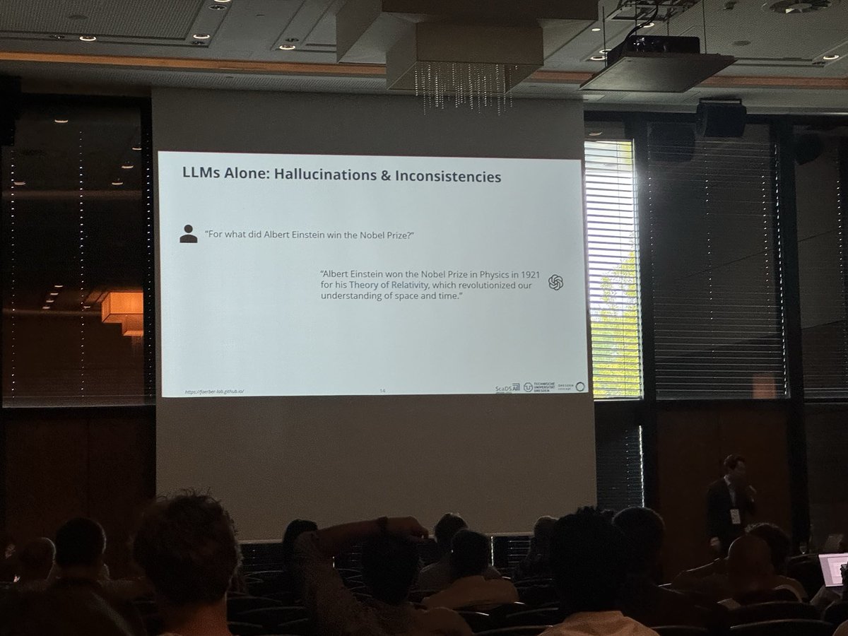 bendiken's tweet image. Many interesting presentations at #SEMANTiCS2025, but @Sca_DS&apos;s Prof. Färber delivered the invited talk most immediately relevant to our work at @ASIMOV_Protocol: LLMs and Knowledge Graphs for Science: From Papers to Insights

It&apos;s not only scientists who need trustworthy AI, but…