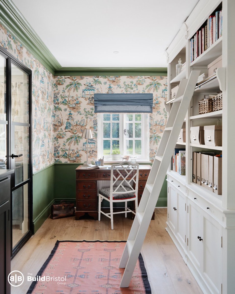 A home office with character ✨

Complete with bespoke joinery, a rolling library ladder, and a statement wallpaper that brings warmth and charm to the workspace.

Blending practicality with personality, it’s a space designed to inspire focus while feeling unmistakably homely.