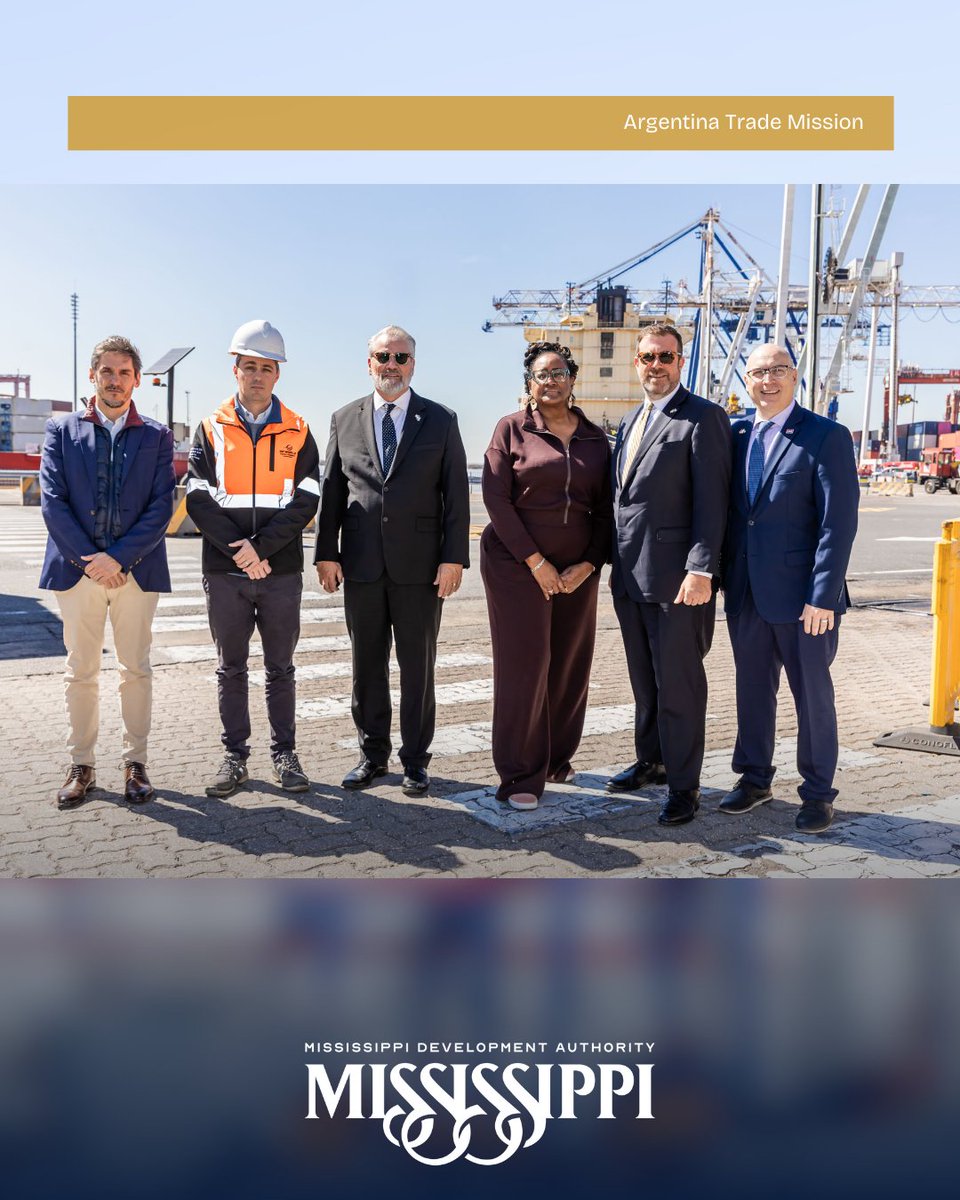 Day 2 in Argentina:
• Port of Buenos Aires tour with National Agency of Ports &amp; Navigation
• Meeting with Ambassador Fernando Brun, Intl. Economic Relations secretary
• Reception at U.S. Ambassador’s residence

Mississippi is building lasting global connections.