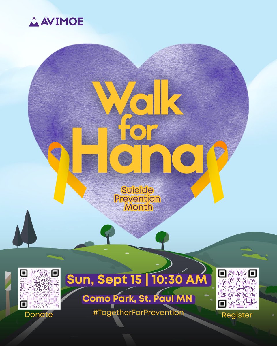 avimoe_wc's tweet image. 💙💜🎗️At Avimoe, community begins with compassion. This Sunday, Khurram &amp;amp; Alia walk at Como Park, St. Paul for AFSP—in memory of Hana Mohammad, whose light inspires hope.
Register: afspwalks.donordrive.com/teams/369004
Donate: afspwalks.donordrive.com/teams/369004/d…

#AFSP #WalkForHope #InMemoryOfHana #Avimoe