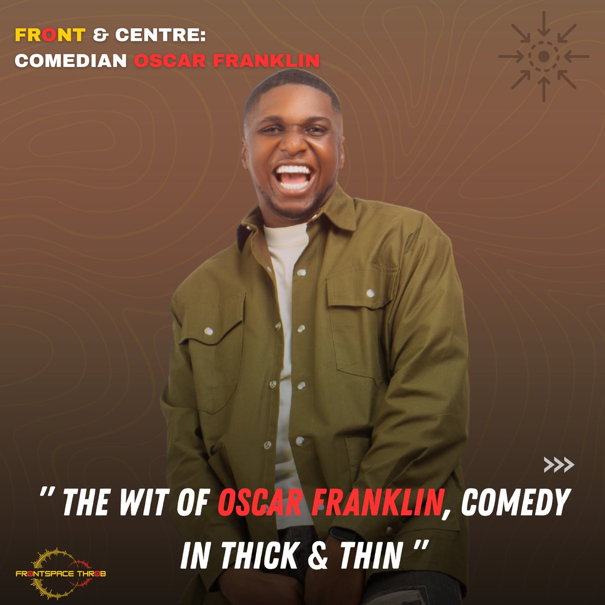 FrontSpaceThrob's tweet photo. From sharp wit to heartfelt truth, @Oscartalksdaily is redefining stand-up in Nigeria, one punchline at a time.

Catch his special “Thick and Thin” on October 5 @TerraKulture 🇳🇬✨ #nigeriancomedy #OscarFranklin #ThickAndThin https://t.co/Bn2kJCsmMl
