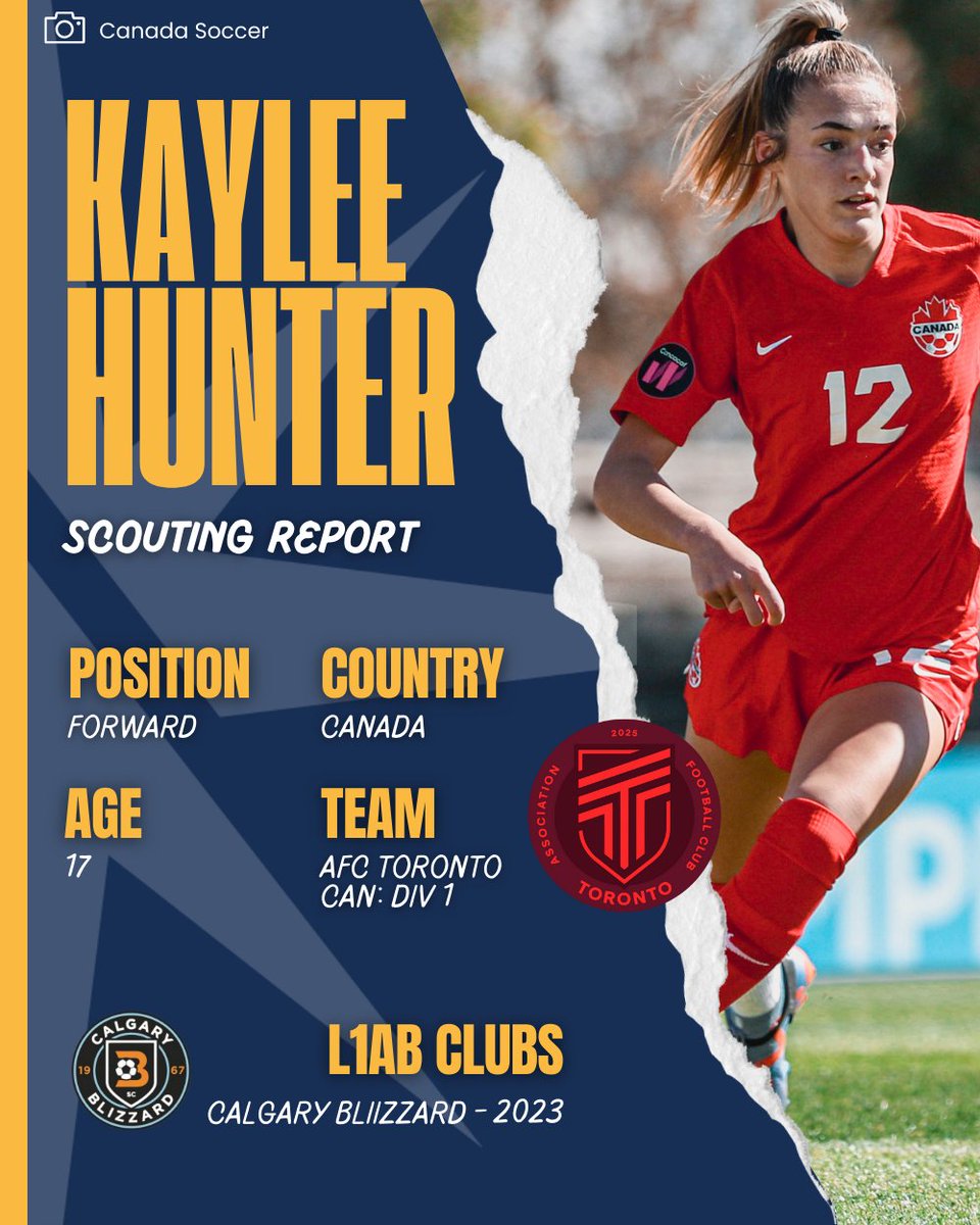 Former League1 Alberta forward, Kaylee Hunter, has 🔟 goals in the @northernsuperlg so far this season.

The 17-year-old is second in the league's scoring charts in her first campaign as a pro. 👏

#L1AB