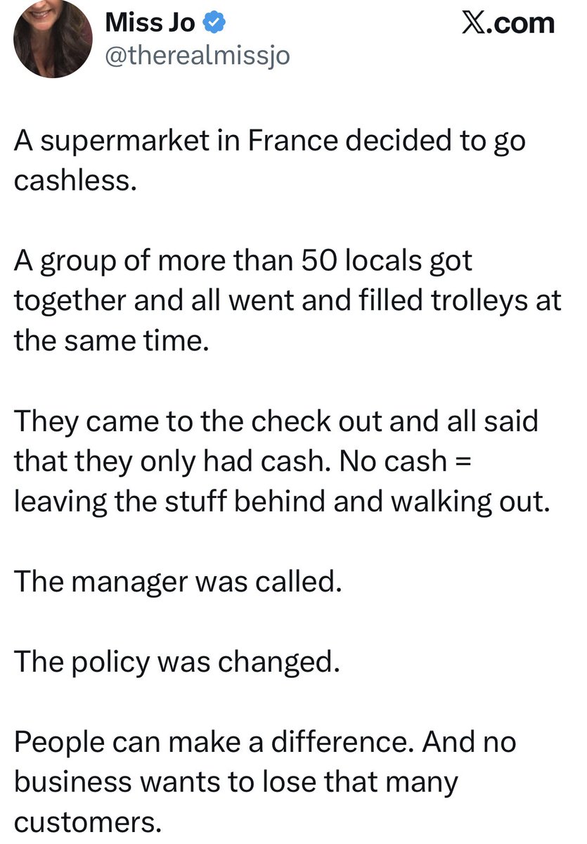 Use cash wherever possible. ⬇️