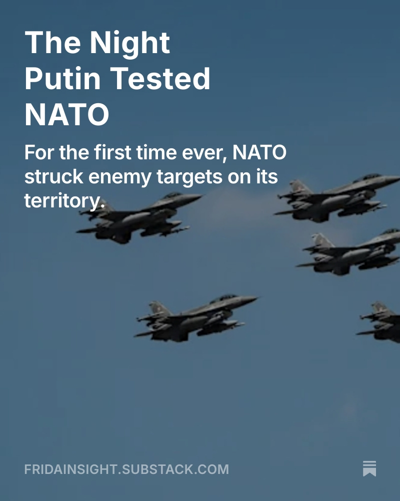 Frida Ghitis (@fridaghitis) on Twitter photo Putin just crossed a NATO red line. What will NATO do now? fridainsight.substack.com/p/the-night-pu… Putin just crossed a NATO red line. What will NATO do now? fridainsight.substack.com/p/the-night-pu…