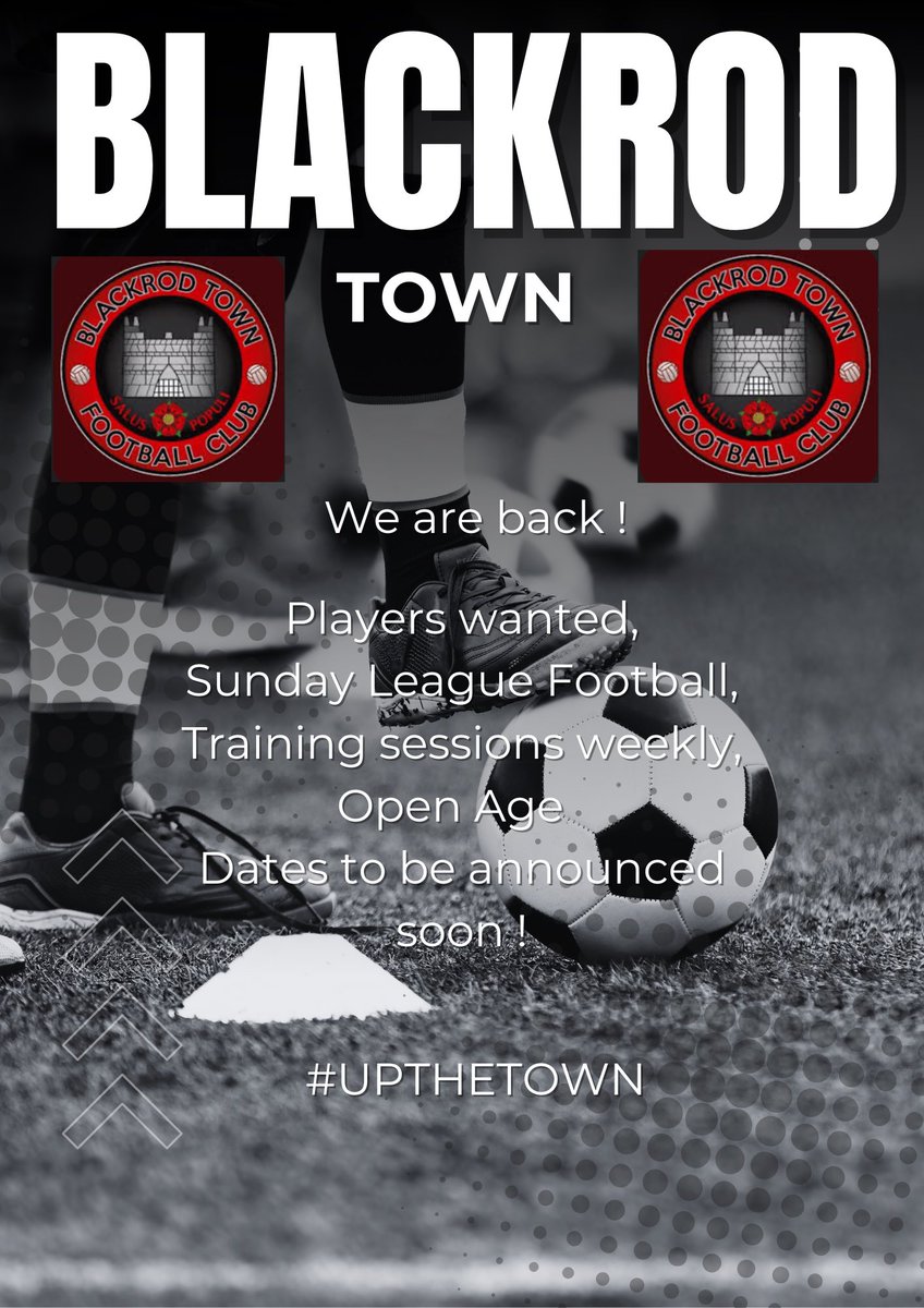 We are back!
Players wanted🔴⚫️
#UPTHETOWN 
#sundayleague