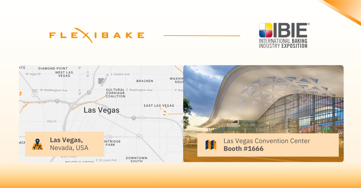 flexibake's tweet photo. IBIE 2025 starts this Sunday! Stop by Booth #1666 to meet the FlexiBake team and chat about saving time and streamlining your operations. 

📍 Las Vegas | Sept 14–17 
#ibie2025 https://t.co/eAop6AZR7h