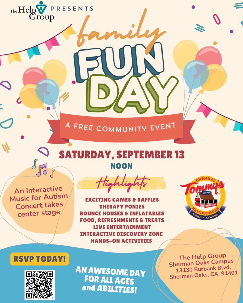 Calling all VICA members! Show your support for Family Fun Day! Presented by The Help Group &amp; Music for Autism, this free event promises an uplifting day of music, community &amp; inclusion.

📅 Sept 13 | ⏰ 12 PM | 📍 Sherman Oaks | 🎟️ Free

See flyer for more details.