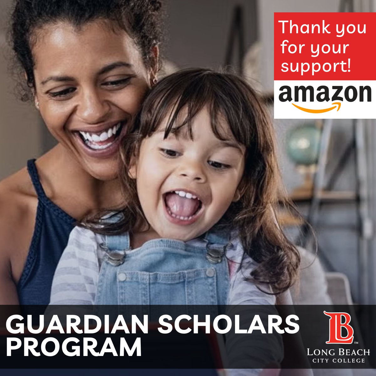 A heartfelt thank you to Amazon for supporting LBCC’s Guardian Scholars Program with a scholarship! The Guardian Scholars Program serves current and former foster youth under the age of 35 whose dependency was established or continued through the court. <a href="/amazon/">Amazon</a> @daveambroz