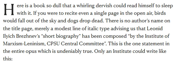 Fun archive this week -- Clive James on Brezhnev!