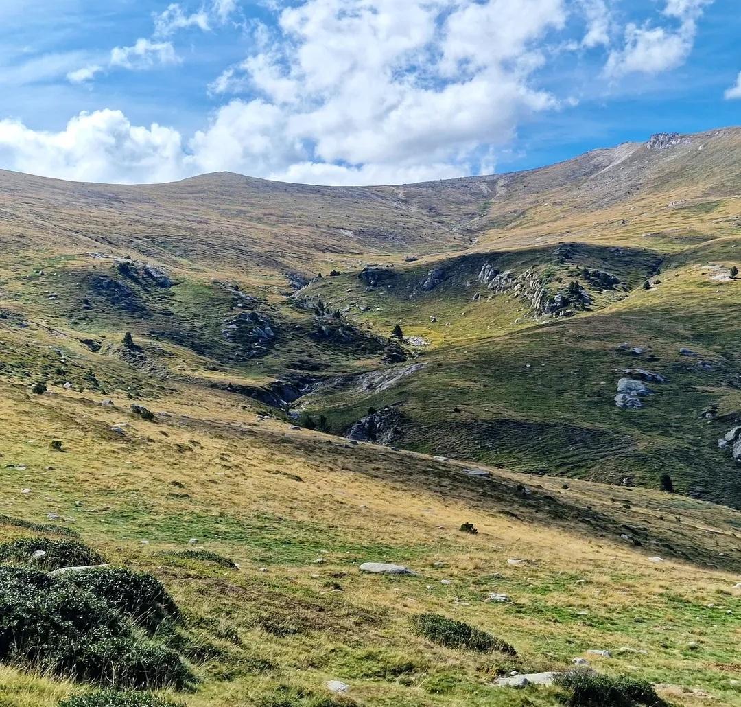 ricardrigall's tweet photo. La capçalera de la Coma del Tec, amb les fonts del Tec sota el Roca Colom (al fons a la dreta). #comadeltec #fontsdeltec #rocacolom #pratsdemolló #vallespir #bicicleta #btt #mtb #estiu2025 https://t.co/X4cJ9lc4G0