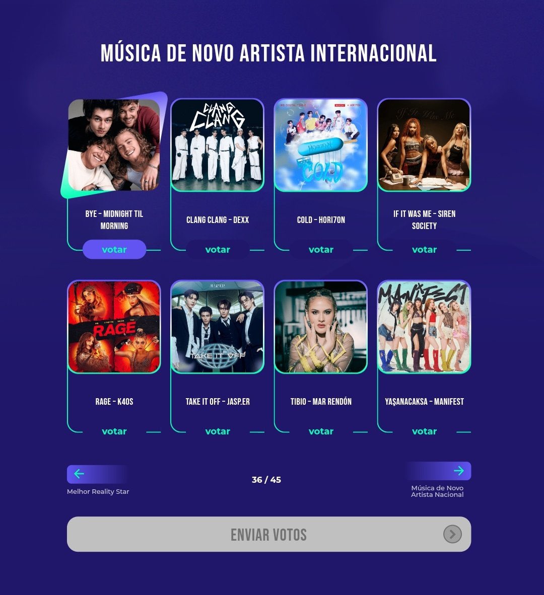 🚨ATENÇÃO🚨

‘BYE’ está concorrendo na categoria ‘Música de Novo Artista Internacional’ na <a href="/breaktudoawards/">BreakTudo Awards</a> 

Contamos com a ajuda de vocês para entregar esse prêmio para os meninos!

VOTEM QUANTAS VEZES QUISEREM!!!

🔗 vote.breaktudoawards.com/vote/musica-de…