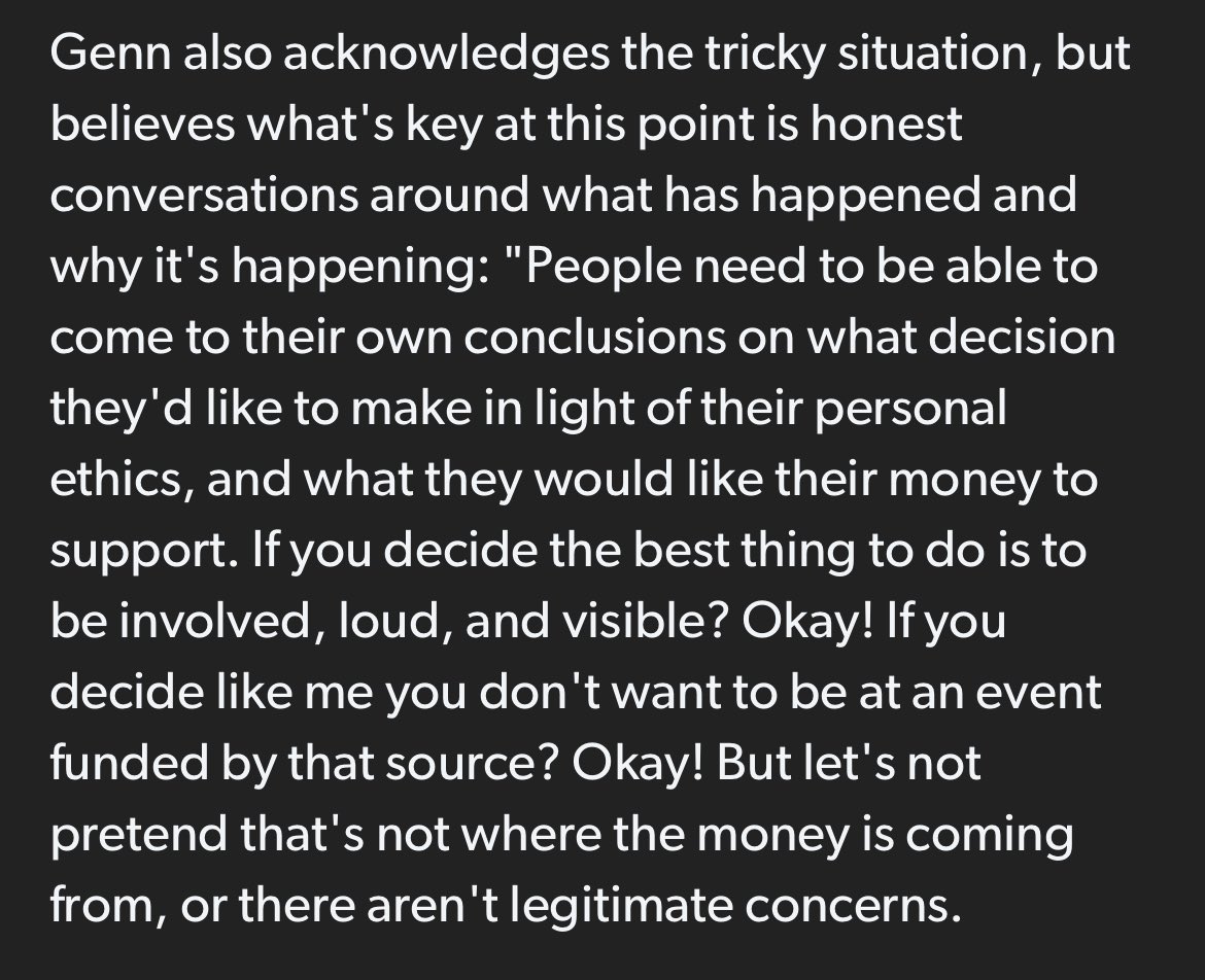 FemShepFGC's tweet image. Alongside some other more prominent voices in the scene, I was asked to speak to Eurogamer for this article and contributed my thoughts.

These are difficult conversations to have in the space of a single tweet, so I hope I contributed something valuable.