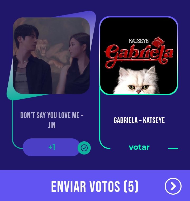 Jin's 'Don't Say You Love Me' has been nominated for Hit Internacional do Ano (International Hit of the Year) 🏆

You can vote 5x everytime.
Voting is unlimited! ☑️

vote.breaktudoawards.com/vote/hit-inter…