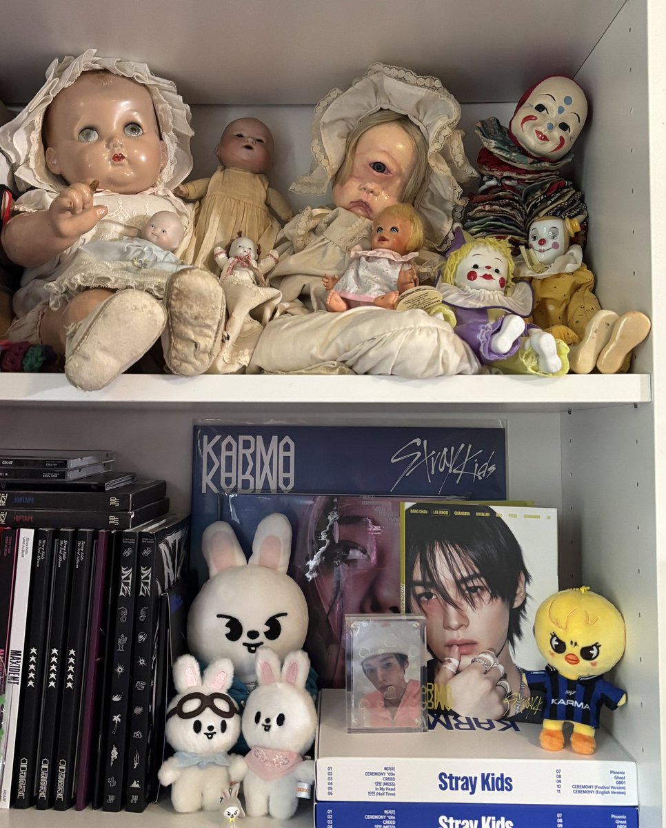 do you think they know they live under the haunted doll shelf
