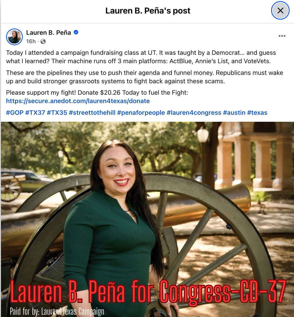 LAUREN PENA OPENLY ADMITTING TO ATTENDING TRAINING WITH DEMOCRATS SMH #txlege #atxcouncil