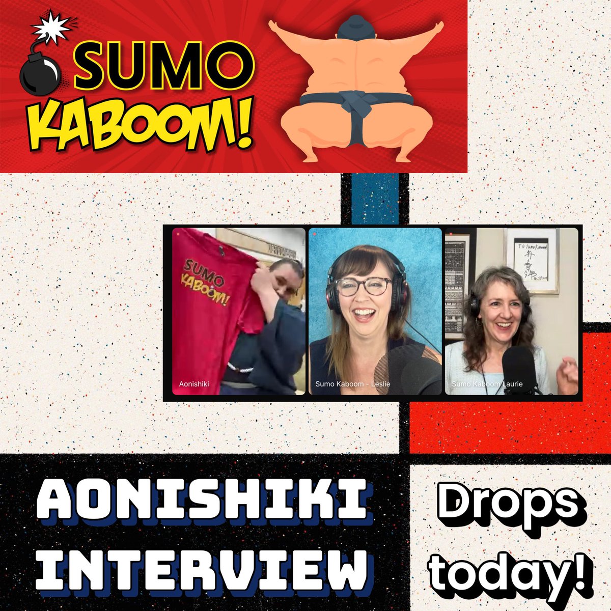 SumoKaboom's tweet photo. Yes, it’s TRUE! We are still pinching ourselves! This week @SumoKaboom sat down with the new Komusubi AONISHIKI for an interview! 

Stay tuned to YouTube &amp; wherever you get your podcasts 🙌 Dropping soon! 😀

#sumo #aonishiki #ajigawabeya #komusubi https://t.co/d6pMDTO4i4