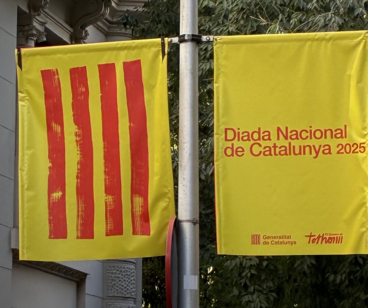 Això de convertir el groc de la senyera en verd fosforescent és una provocació que emana odi a tot allò que faci farum a català. I tenen els sants pebrots de dir-se el govern de tothom. Fora feixistes dels nostres barris!