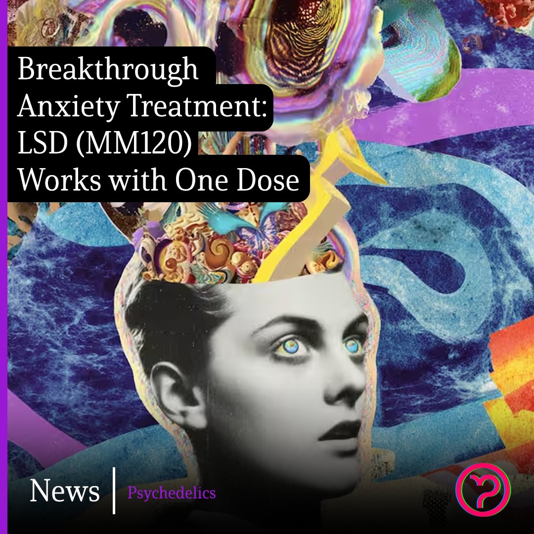 PsychedelicMgzn's tweet image. In a landmark study published in JAMA, a single dose of LSD (MM120) showed rapid, long-lasting relief for Generalized Anxiety Disorder.  
Read more: psychedelicmagazine.org/breakthrough-a… 

#psychedelics #research #anxietyhelp #gad #lsd #acid #psychedelicmagazine
