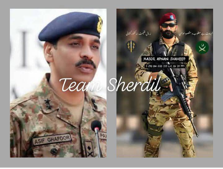 azlanali_10's tweet photo. عدنان نے آخری ملاقات میں مجھ سے ایس ایس جی میں شمولیت کے حوالے سے مشورہ لیا تھا ایک بہادر سپاہی، کی اپنے جذبے اور وطن سے  وفاداری اللّہ تعالیٰ ان  پر اپنی رحمتیں نازل فرمائے۔ آمین. لیفٹیننٹ (ر) جنرل آصف غفور
#TeamSherdil https://t.co/GXe8JL1XX0