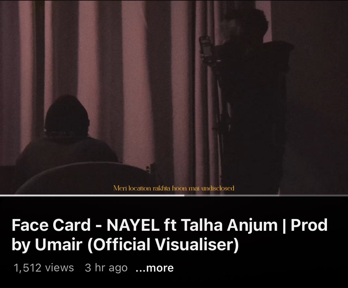 TALHA ANJUM DROPPED A NEW SONG YAYYYY. It’s goated as always 😭🤍