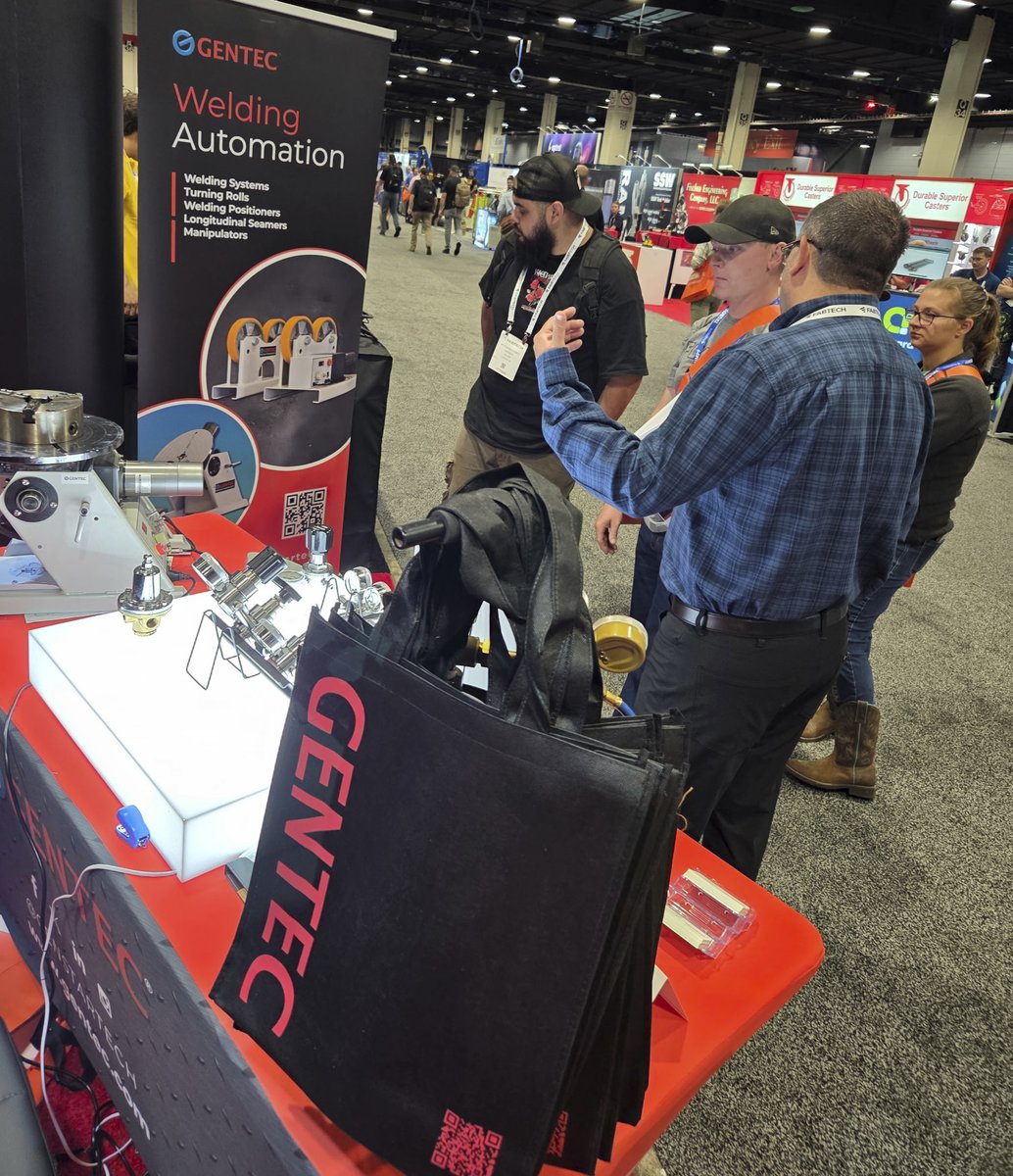 genstartech's tweet image. Day #3 at FABTECH.
#FABTECH #FABTECH2025 #Convention #TradeShow #Conference #Welding #Welder #GasWelding #Fabricating #Gentec #Genstartech