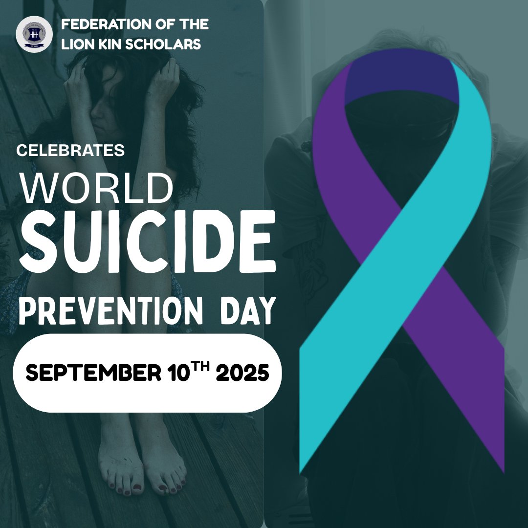 LionKinScholars's tweet photo. Suicide rates in Nigeria are massively underreported. We can help by noticing warning signs (“I’m a burden”, withdrawal), listening without judgment, and guiding people to professional support.  #ChangeTheNarrative #WorldSuicidePreventionDay2025 https://t.co/0iKAfWoLCy