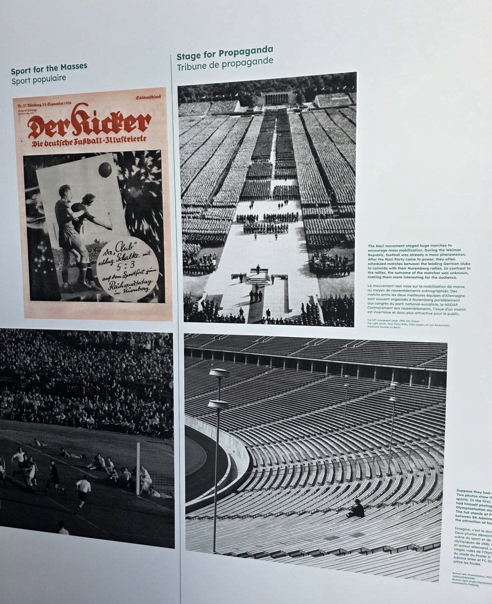 “Sports. Crowds. Power.” Gripping exhibition examining how the Nazi regime used the power of football to advance its ideology, currently at the Palais des Nations co-sponsored by Austria 🇦🇹 #fightantisemitism