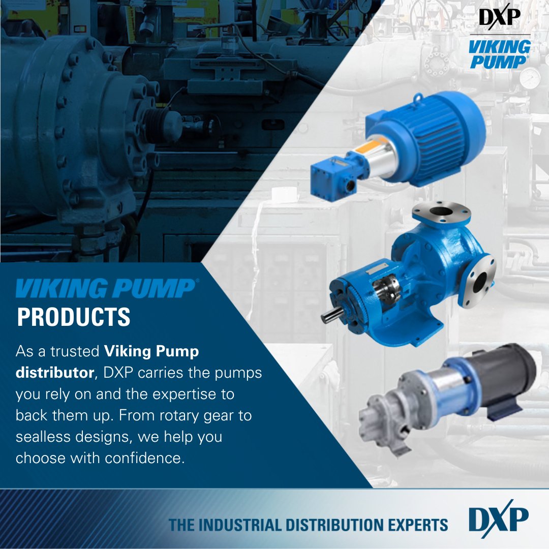DXP_Enterprises's tweet image. Tough jobs need pumps that perform. #VikingPump delivers reliability for asphalt, tar, and natural gas systems. With #DXP experts and stocked gear, vane, or sealless designs, you get more than a pump. 

You gain a partner to keep operations running strong: bit.ly/427FQKk