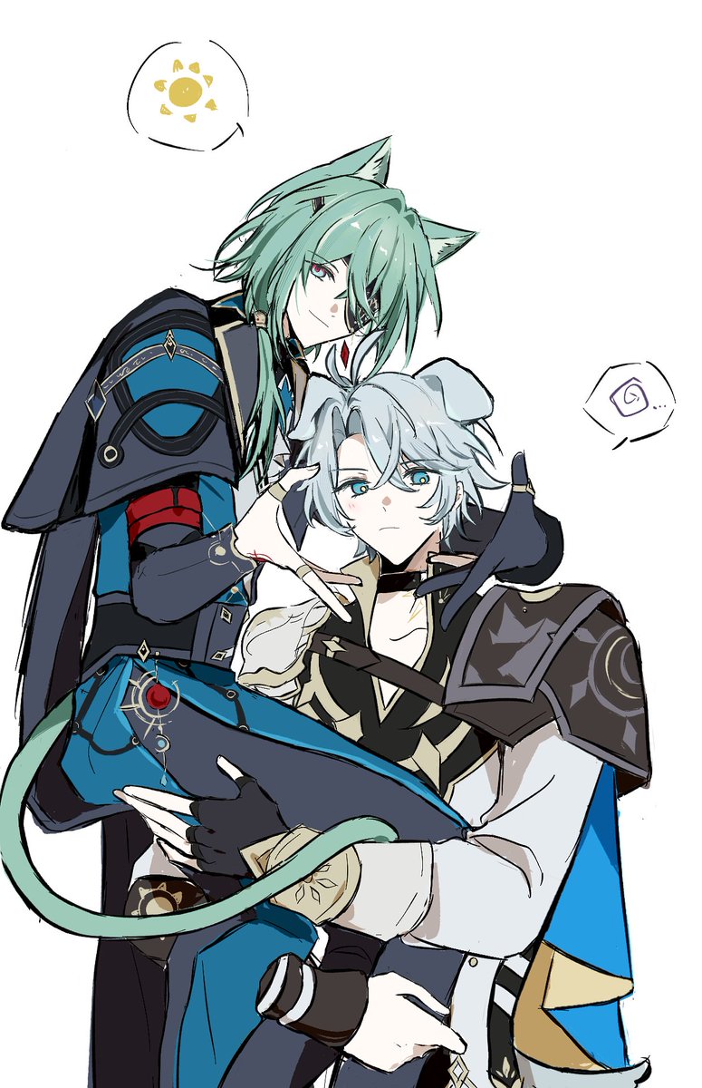 #phainaxa
薩摩耶與薄荷貓