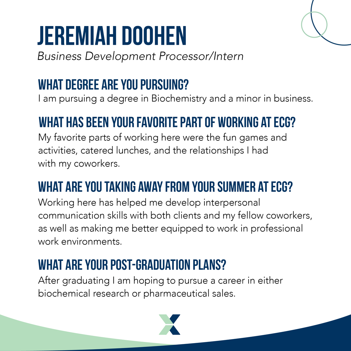 expansioncap's tweet photo. As the school year ramps up again, we want to take a moment to recognize the incredible work of our summer intern, Jeremiah!

He was a great asset to our Business Development team, bringing energy, dedication, and a fresh perspective to every project. https://t.co/9R4Q8rAA2f