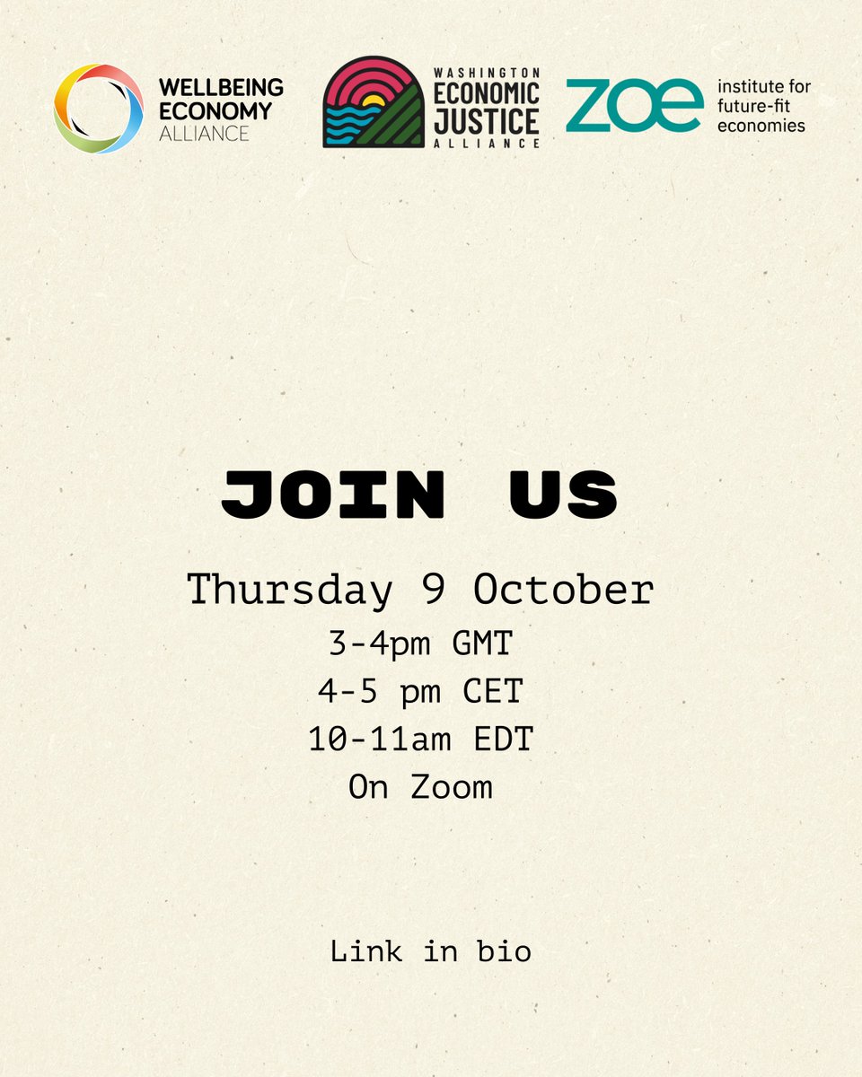 WEAll_Alliance's tweet photo. The Washington Economic Justice Alliance is making incredible progress co-creating solutions to poverty.

Join the Wellbeing Economy Alliance's Policy Makers Network and the Dr Lori Pfingst to hear all about it.

Thursday 9 October. 
https://t.co/tfF4EoA8D7 https://t.co/AiMuejHOO8