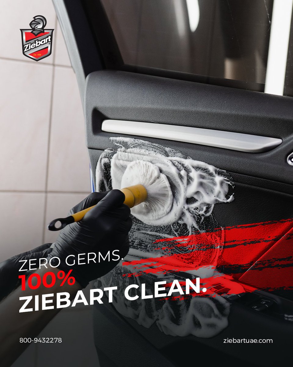 ZiebartUAE's tweet image. Sanitize it once. Stay fresher for longer. 
 #ZiebartUAE #GermDefender #InteriorCare #SanitizeYourCar #LongLastingClean

 مع جيرم ديفندر تطھیر یدوم.  من زیبارت یعقم سیارتك ویخليھا نظیفة لفترة أطول. 📞 800 ZIEBART (943-2278)
#زيبارت #تنظيف_داخلي #العناية_بالسيارات