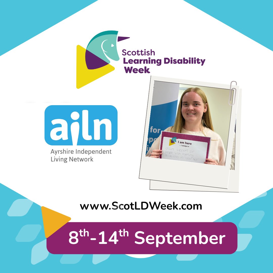 Kristi, our Dementia Befriending Admin Assistant, shares her pledge  #ScotLDWeek25:
 “I am here to ensure support for people with learning disabilities in later life”
At AILN, inclusion is at the heart of everything we do.
#WeAreHere #IAmHereScotland #InclusionMatters @SCLDNews